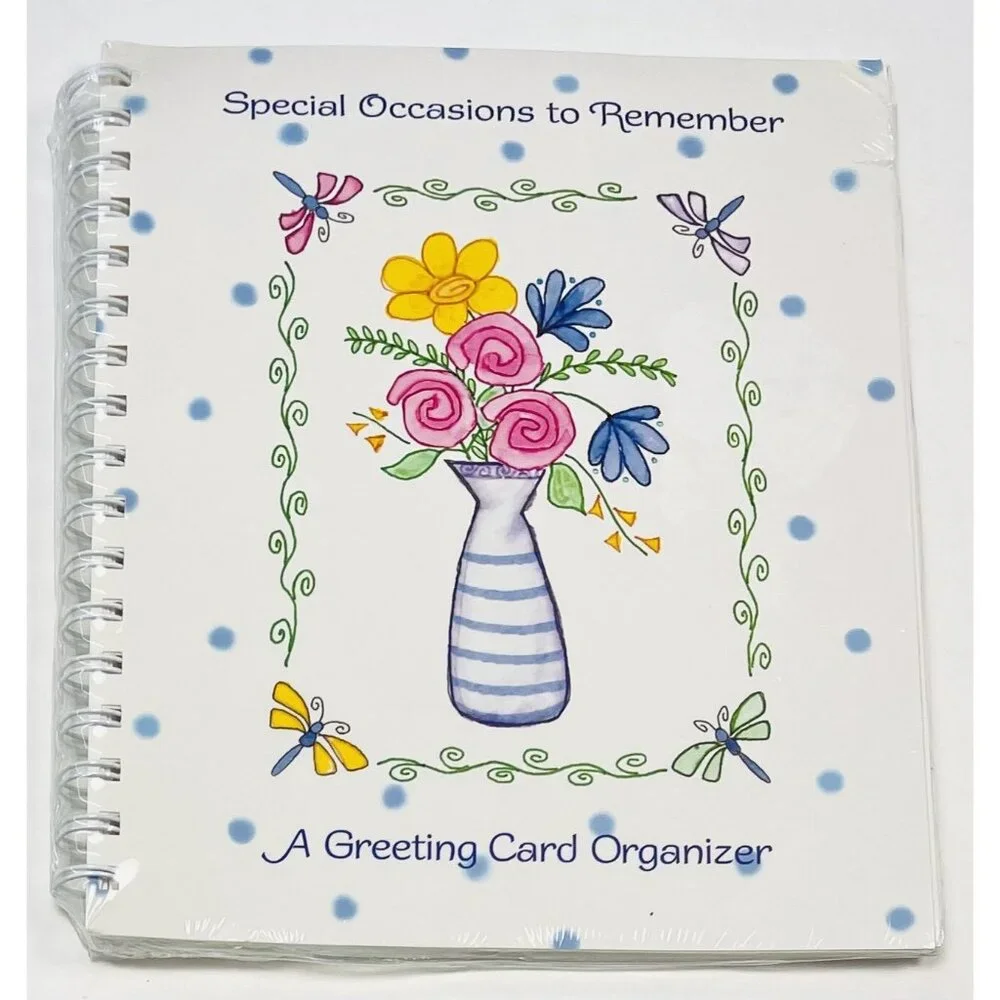 1999 Special Occasions to Remember GREETING CARD ORGANIZER Gina B Design NIP NEW